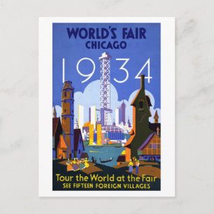 Cartão Postal Feira Mundial de Chicago de 1934