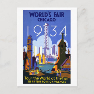 Cartão Postal Feira Mundial de Chicago de 1934