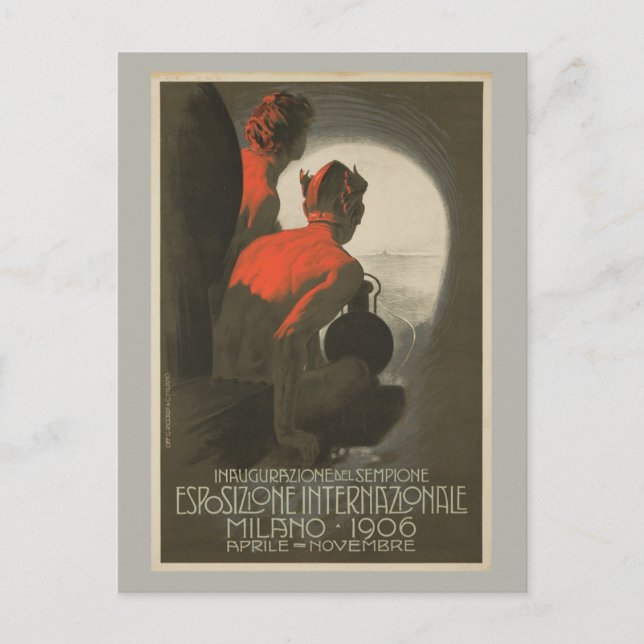 Cartão Postal Feira Mundial de Milão, 1906 (Frente)