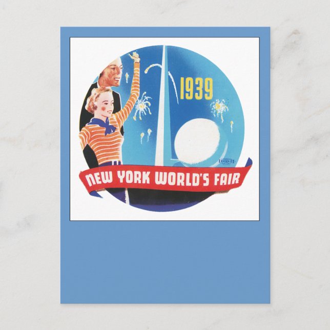 Cartão Postal Feira Mundial de Nova Iorque de 1939 (Frente)