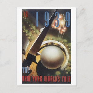 Cartão Postal Feira Mundial de Nova Iorque de 1939