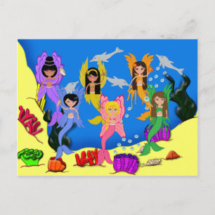 Cartão Postal Feiras no Oceano com Cartão-postal de Golfinhos