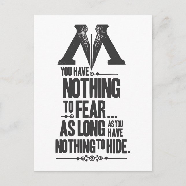 Cartão Postal Feitiço de Harry Potter | Propaganda do Ministério (Frente)