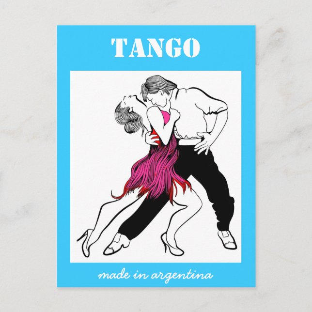 Cartão Postal Feito na Argentina Tango (Frente)