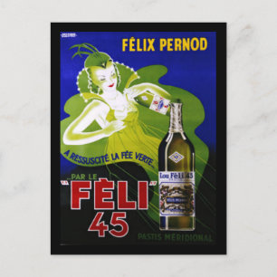 CARTÃO POSTAL FELI 45 ABSINTHE