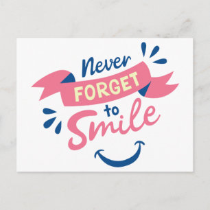 Cartão Postal Felicidade Atitude Sorri Olá, Pensando em você