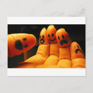 Cartão Postal Felicidade:Awe:Delícia:Medo:Sorte