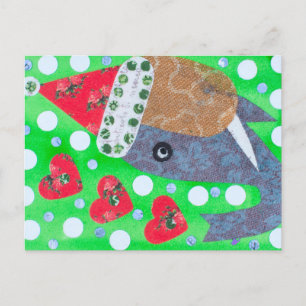 Cartão Postal Felicidade de Natal Elefante