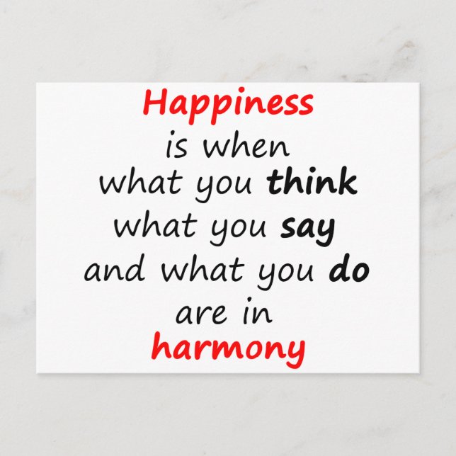 Cartão Postal Felicidade é quando... (Frente)