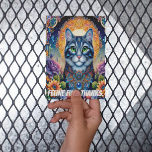 Cartão Postal Feline Gaze: O Gato De Olhos Esmeraldos