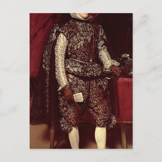 Cartão Postal Felipe IV da Espanha em Brown e Silver (Frente)