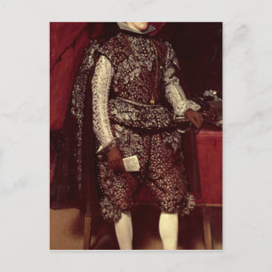 Cartão Postal Felipe IV da Espanha em Brown e Silver