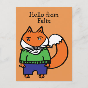 Cartão Postal Felix a Raposa Personalizado