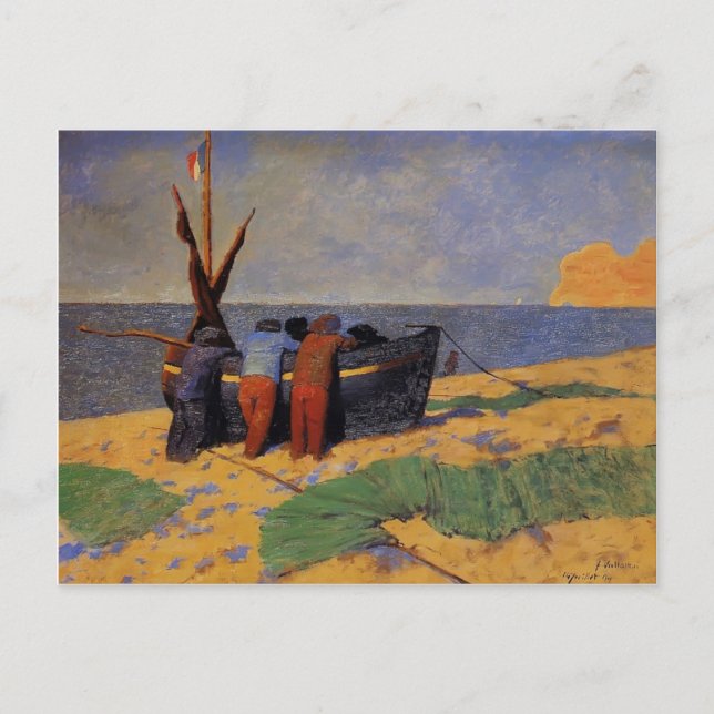 Cartão Postal Felix Vallotton - 14 de julho em Etretat (Frente)