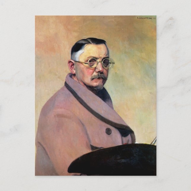 Cartão Postal Felix Vallotton - Autorretrato com vestido (Frente)
