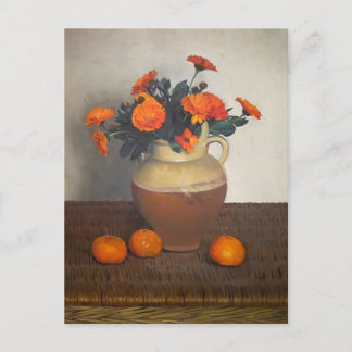 Cartão Postal Felix Vallotton - Marigolds e Tangerinas