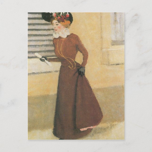 Cartão Postal Felix Vallotton - Mulher com chapéu (Frente)