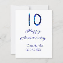 Feliz 10º aniversário data de adição do nome da li