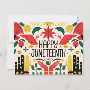 Cartão Postal Feliz 12 de junho de 2025 Dia da Liberdade Colorid