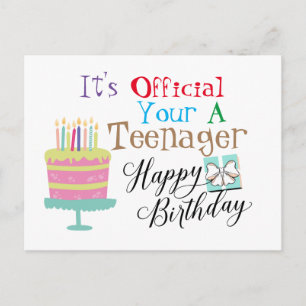 Cartão Postal Feliz 13 de aniversário