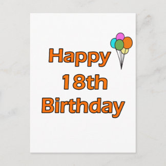 Cartão Postal Feliz 18º aniversário