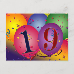 Cartão Postal Feliz 19 anos