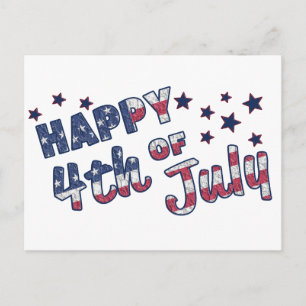 Cartão Postal Feliz 4 De Julho