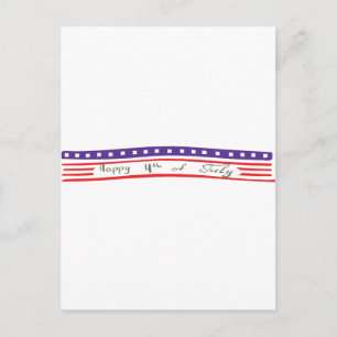 Cartão Postal Feliz 4 de julho Bandeira Americana