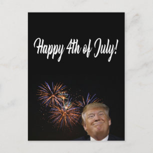 Cartão Postal Feliz 4 de julho de Donald Trump