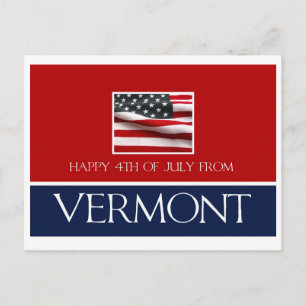 Cartão Postal feliz 4 de julho de Vermont