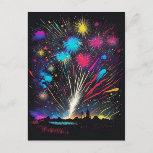 Cartão Postal Feliz 4 de julho Dia da Independência