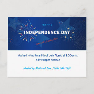 Cartão Postal Feliz 4 de julho Dia da Independência dos EUA