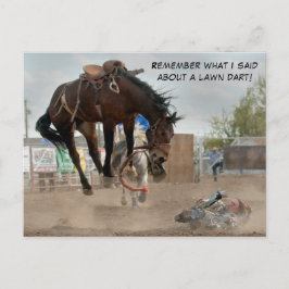 Cartão Postal Feliz 4 de Julho Divertido Evento de Sela de Rodei