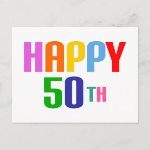 Cartão Postal Feliz 50º