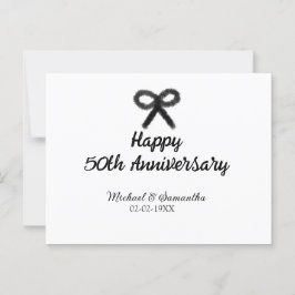 Cartão Postal Feliz 50º aniversário adicionar nome do casal data