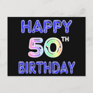 Cartão Postal Feliz 50º presente de aniversário e Roupa de ani