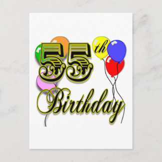 Cartão Postal Feliz 55º aniversário da Celebração