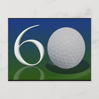 Cartão Postal Feliz 60.º aniversário para o noz de golfe