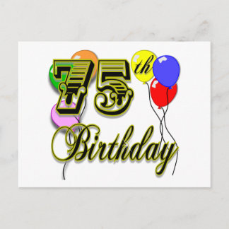 Cartão Postal Feliz 75º aniversário da Celebração