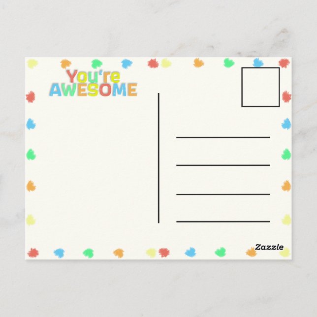 Cartão Postal FELIZ A Qualquer Ocasião (Verso)