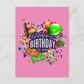 Cartão Postal feliz aniversário