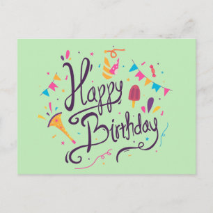 Cartão Postal Feliz Aniversário