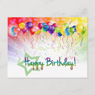 Cartão Postal feliz aniversário