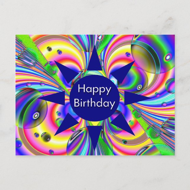 Cartão Postal Feliz aniversário (Frente)