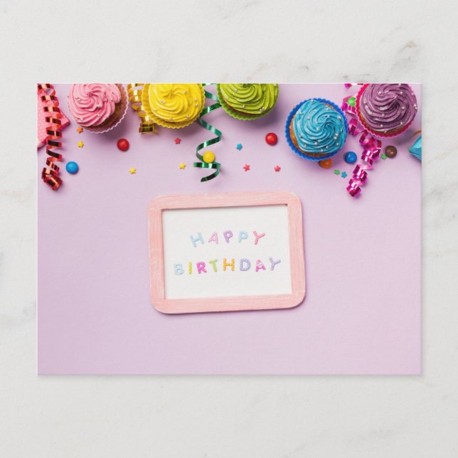 Cartão Postal Feliz Aniversário (Frente)