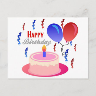 Cartão Postal Feliz Aniversário