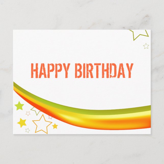 Cartão Postal Feliz aniversário (Frente)