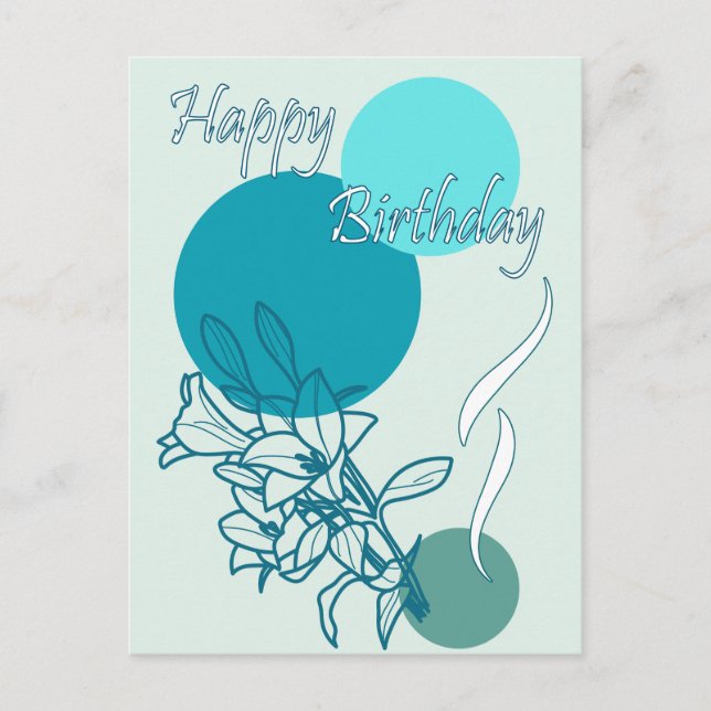 Cartão Postal Feliz aniversário (Frente)