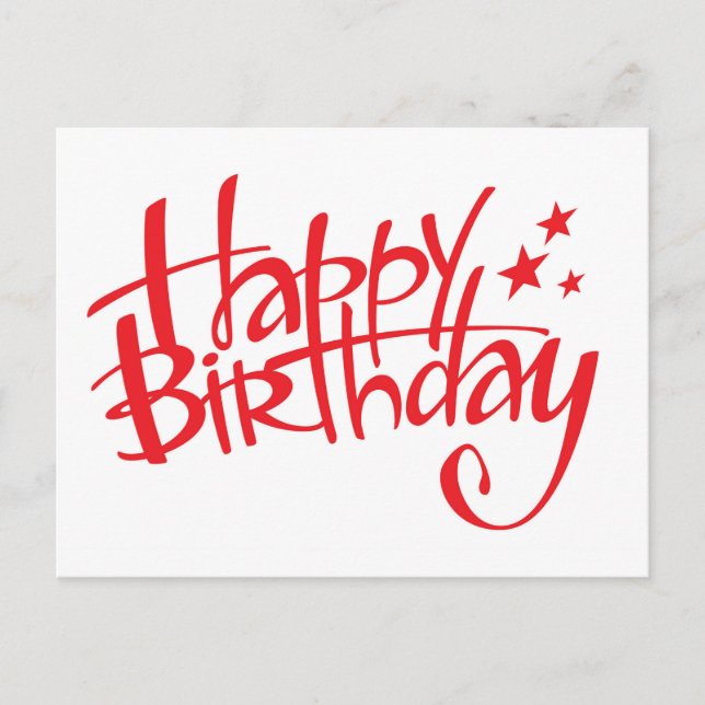 Cartão Postal Feliz aniversário (Frente)