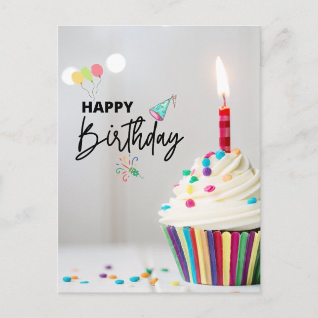 Cartão Postal Feliz aniversário (Frente)